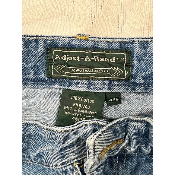 Adjust a Band Straight Leg Blue Jeans Mens 44x26 - Picture 3 of 4